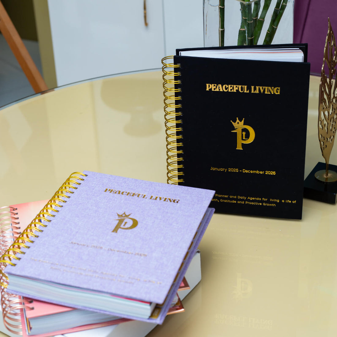 Peaceful Living Daily Planner - Purple