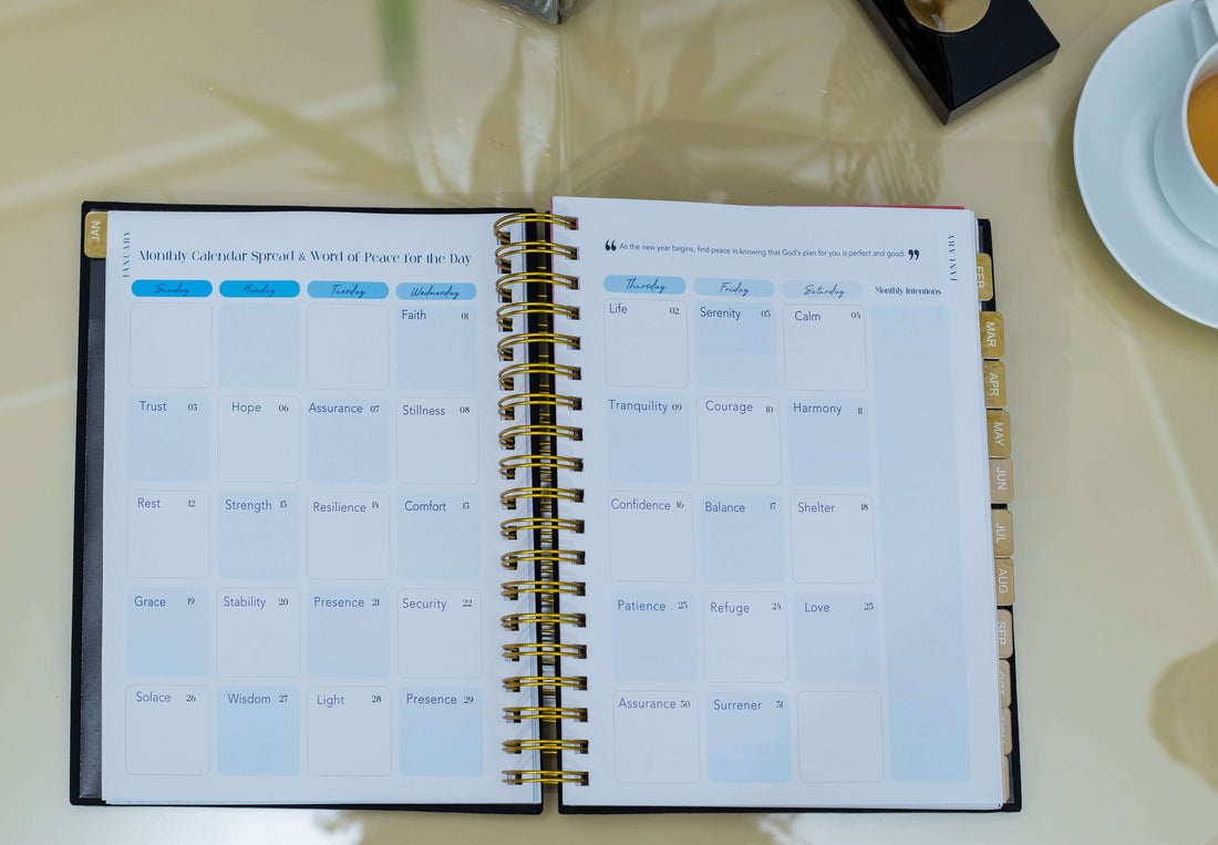 Peaceful Living Daily Planner - Purple