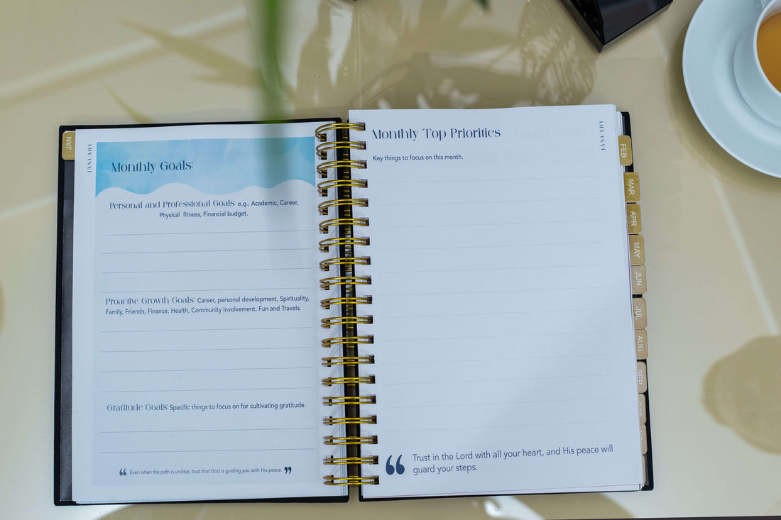 Peaceful Living Daily Planner - Purple