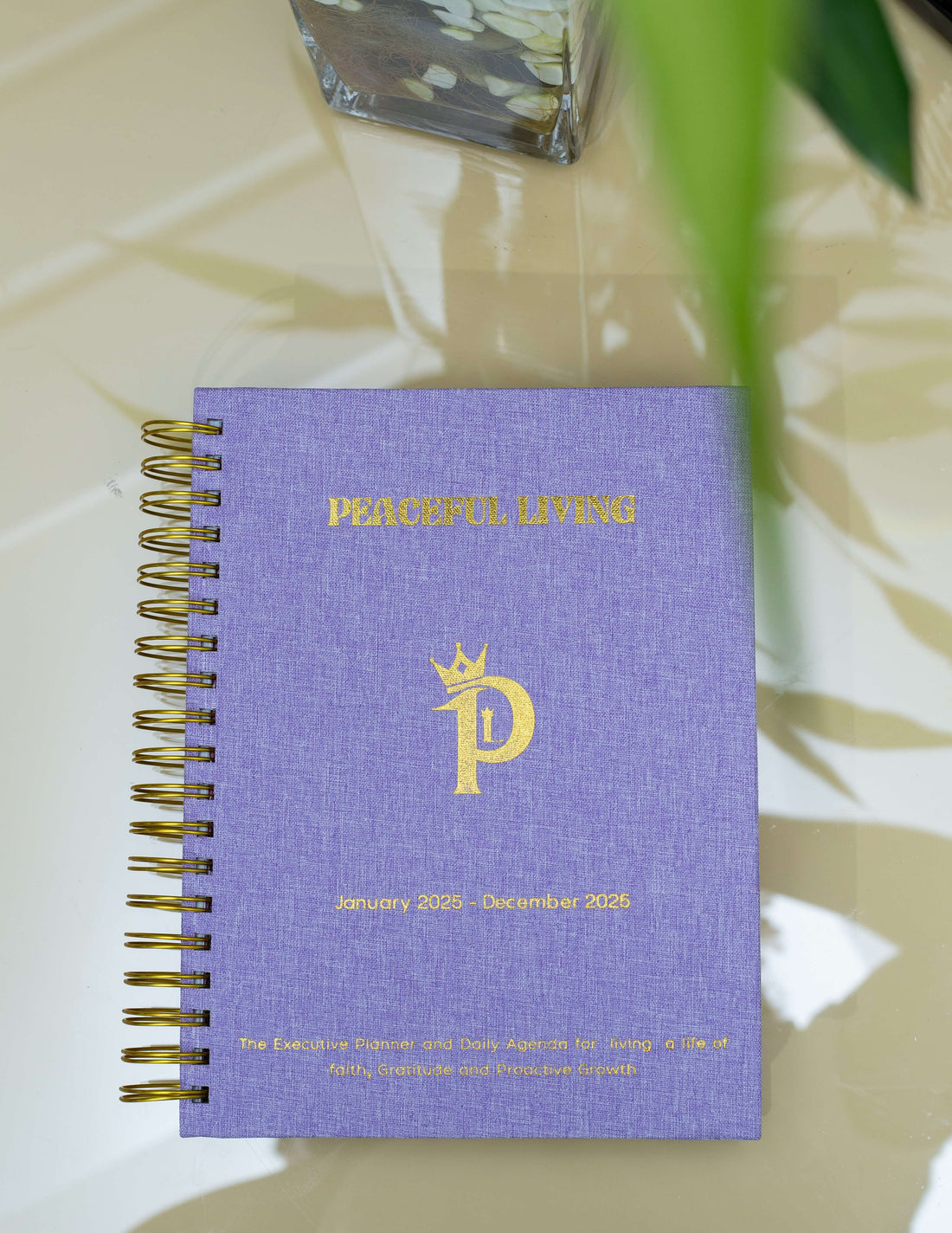 Peaceful Living Daily Planner - Purple
