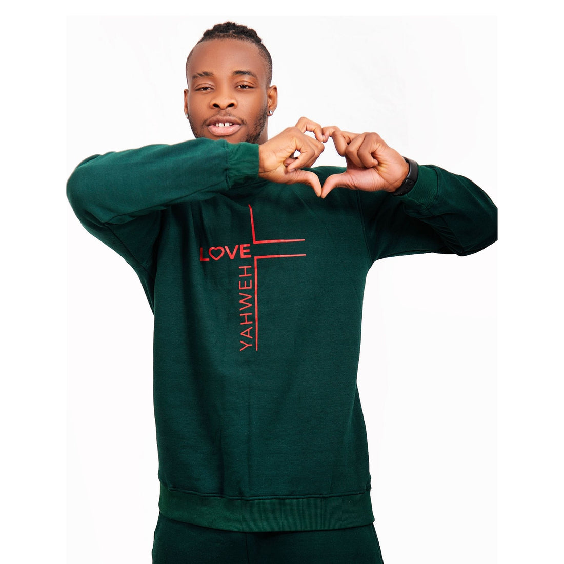 I Love Yahweh Sweater - Green